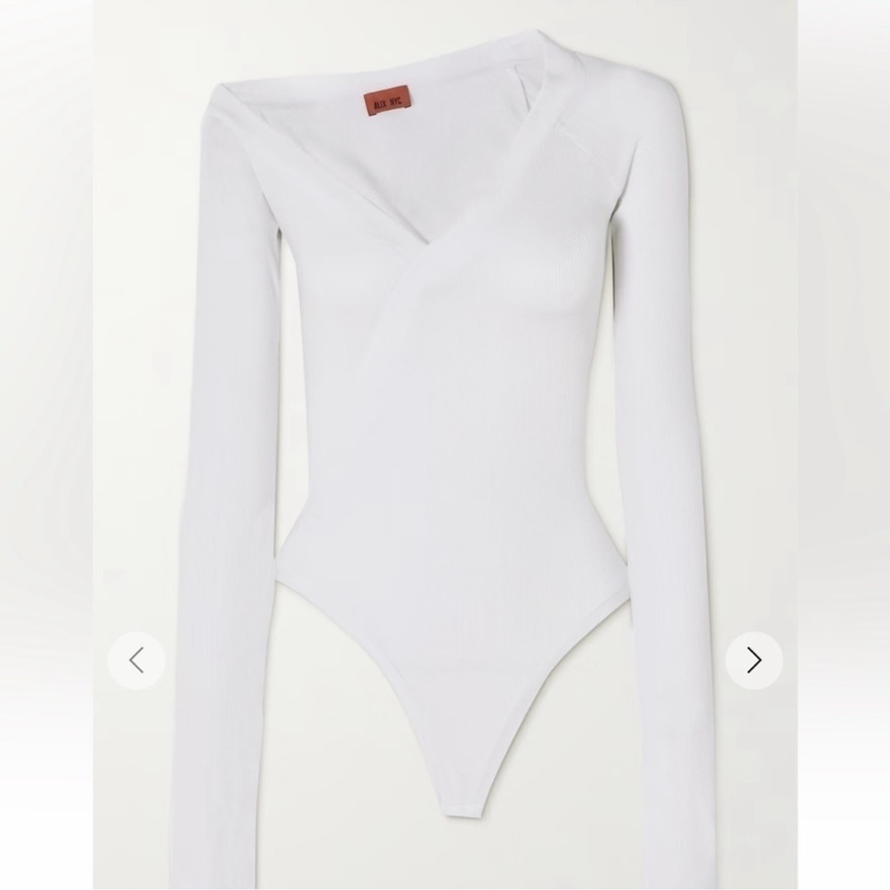 ALIX NYC Gwenn ribbed stretch-modal thong bodysuit